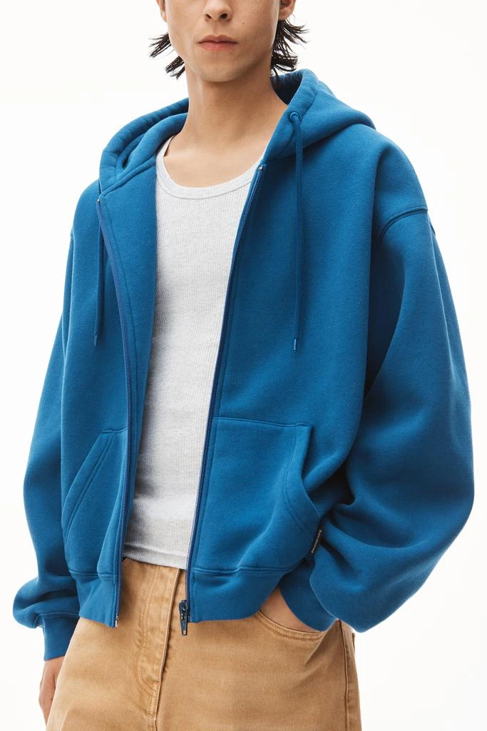 商品Alexander Wang|ZIP HOODIE IN DENSE FLEECE,价格¥1312,第4张图片详细描述