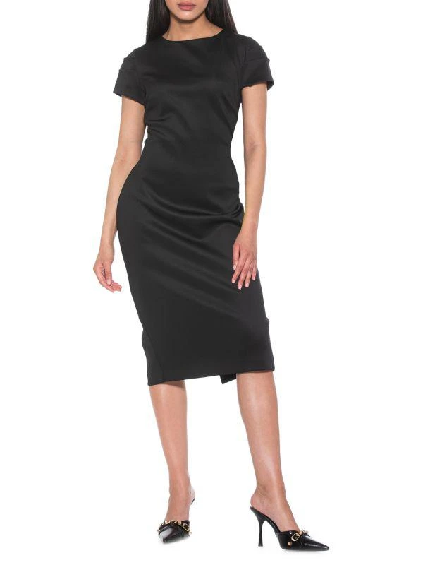 商品ALEXIA ADMOR|Crysta Satin Sheath Dress,价格¥342,第4张图片详细描述