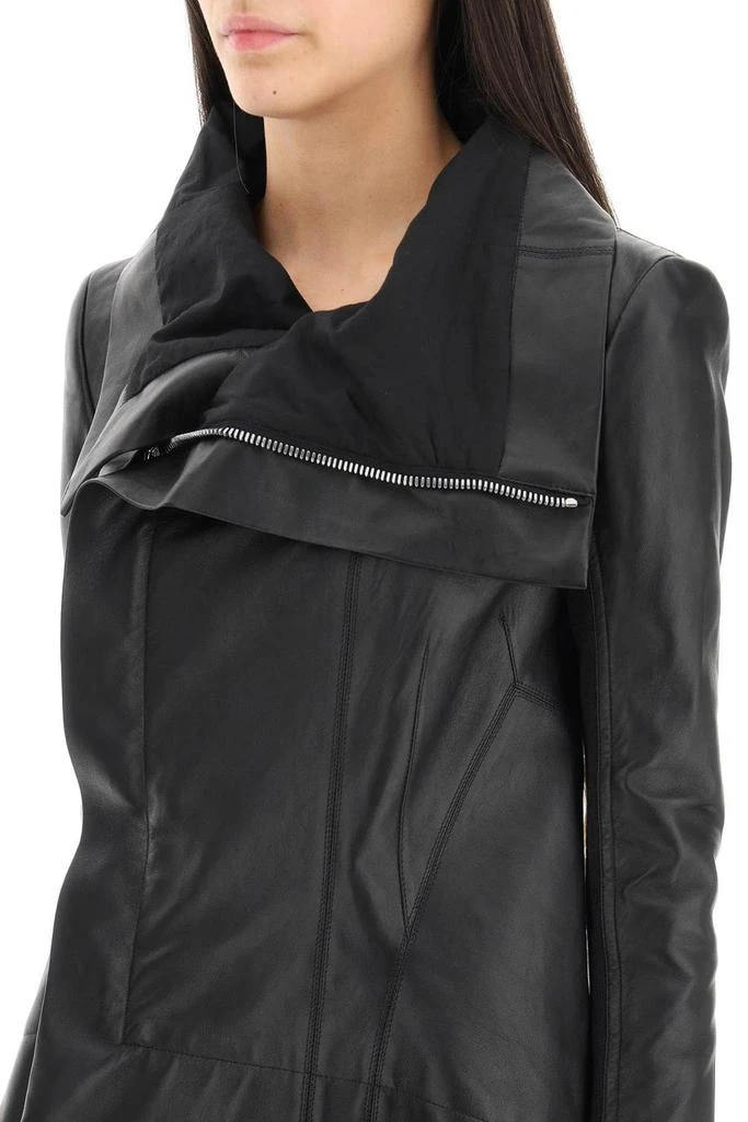 商品Rick Owens|ASYMMETRIC LEATHER JACKET,价格¥6147,第5张图片详细描述