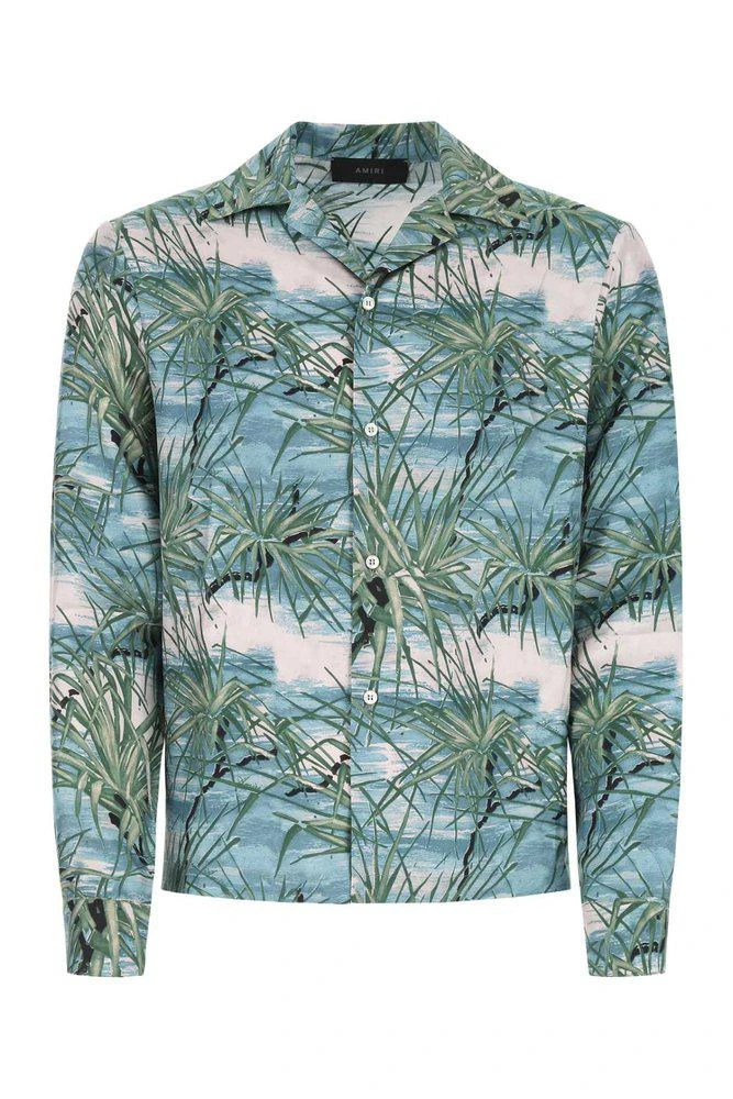 商品AMIRI|Amiri Floral Aloha Printed Long-Sleeved Bowling Shirt,价格¥4386,第1张图片