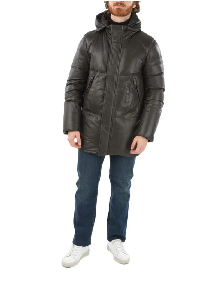 商品Corneliani|Corneliani men's brown leather outerwear jacket,价格¥14019,第4张图片详细描述