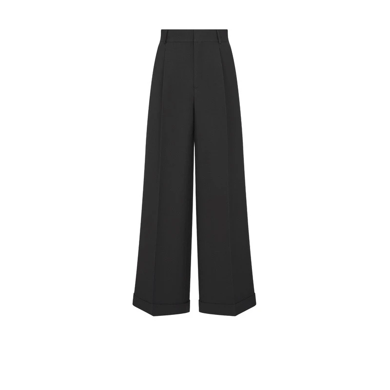 商品Dior|Dior 迪奥 女士黑色羊毛休闲裤,价格¥16586,第1张图片