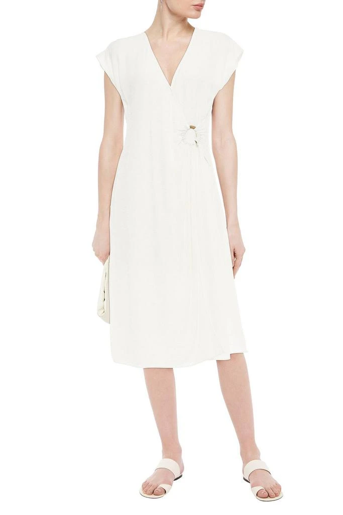 商品CHARLI|Wrap-effect fil coupé gauze midi dress,价格¥353,第4张图片详细描述