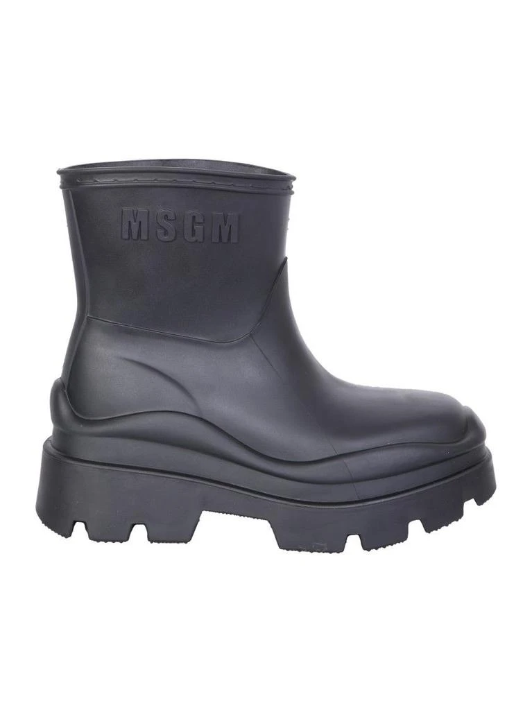 商品MSGM|Black Rubber Rain Boots,价格¥1700,第1张图片