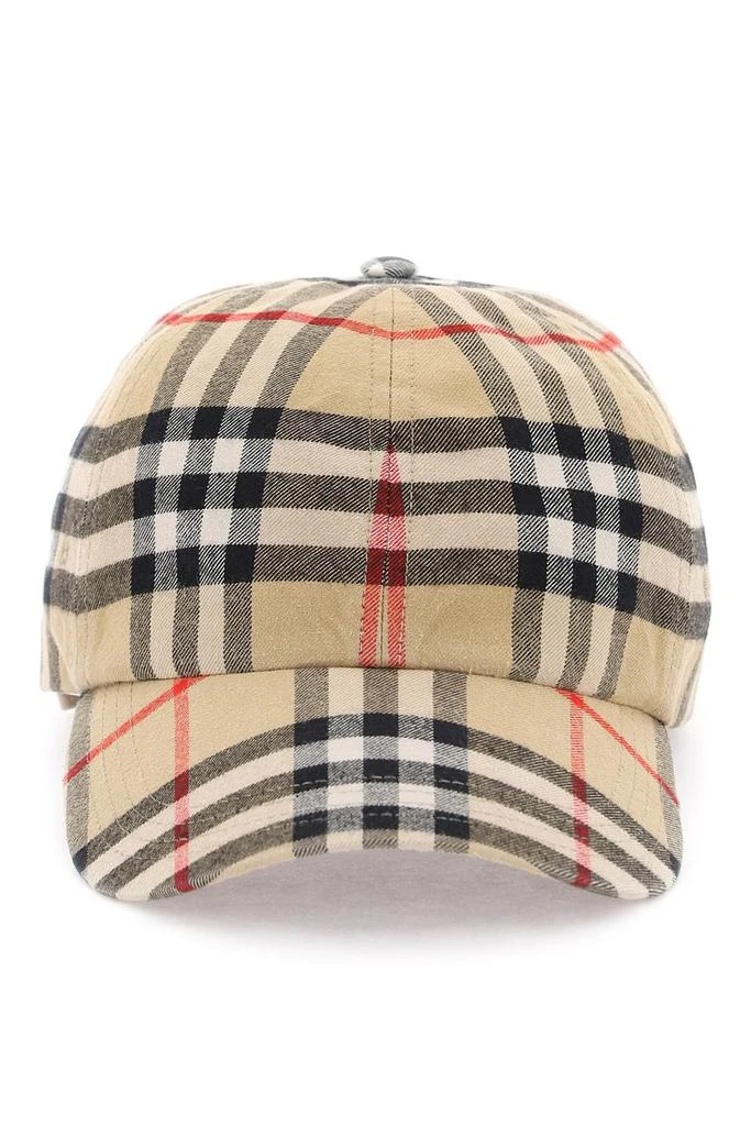 商品Burberry|check cotton baseball cap,价格¥1310,第1张图片