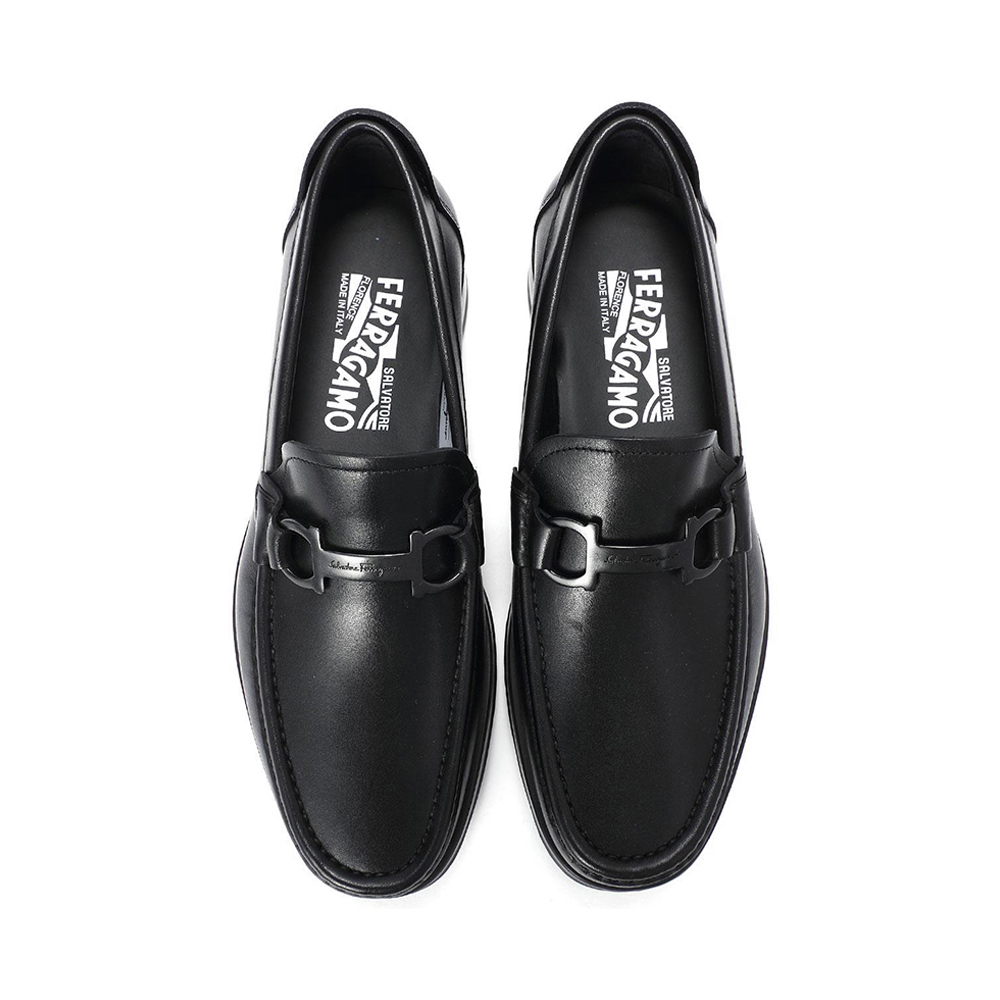 SALVATORE FERRAGAMO 男鞋黑色牛皮商务皮鞋 0585335商品第4张图片规格展示