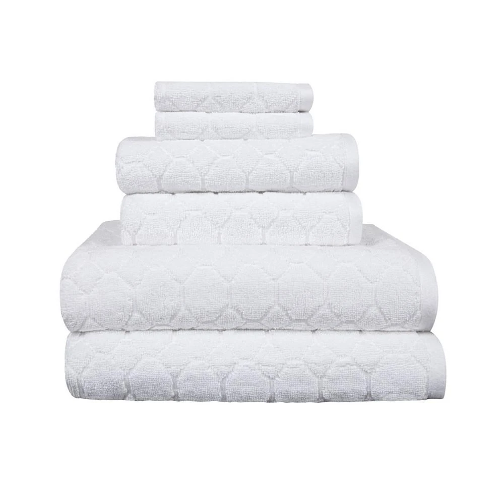 商品American Dawn|Odessa Jacquard Oval Panes Bath Towel Set, 6 Piece,价格¥349,第1张图片