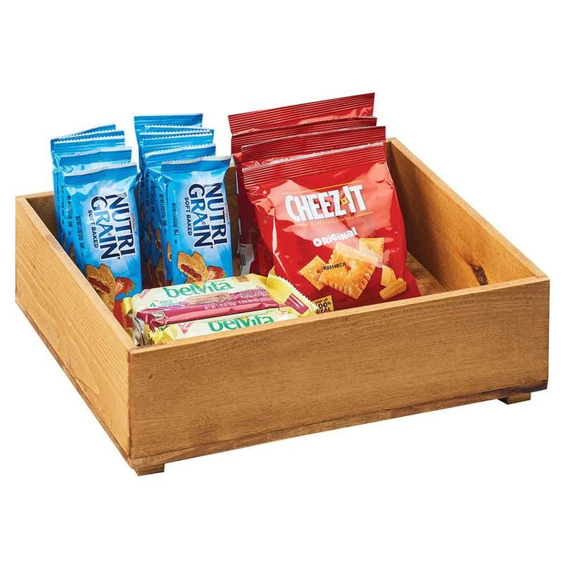商品Cal Mil|3682-1210-99 12" x 10" x 3.5" Madera Reclaimed Wood Stacking Box,价格¥1043,第1张图片