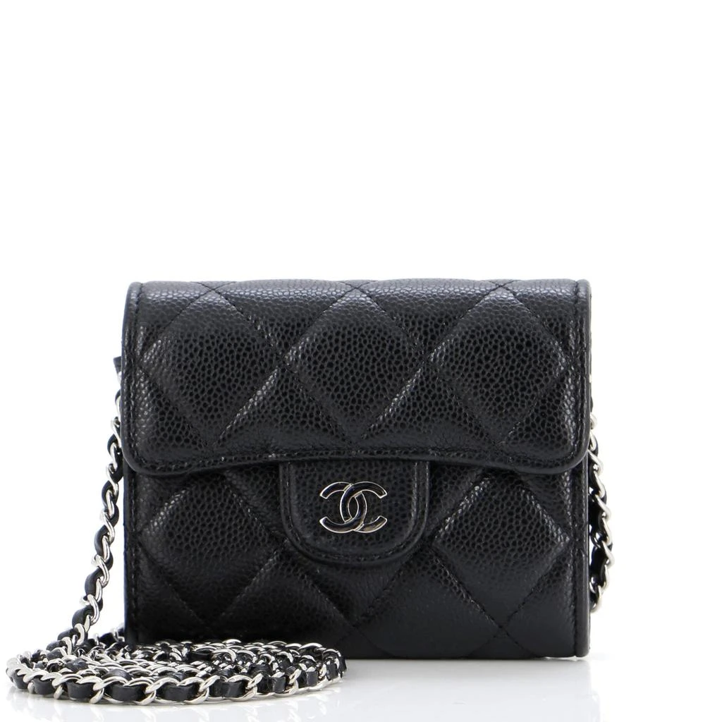 商品[二手商品] Chanel|Classic Flap Chain Belt Bag Quilted Caviar Mini,价格¥17593,第1张图片