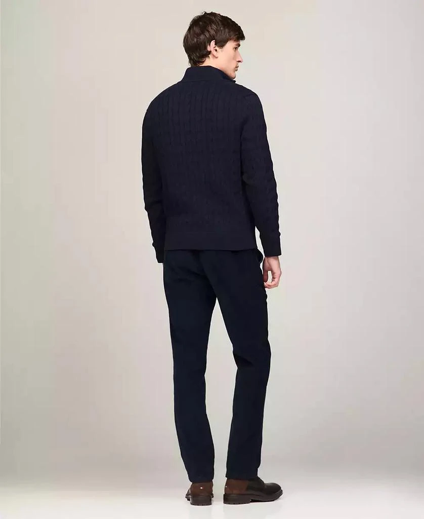 商品Tommy Hilfiger|Men's Long-Sleeve Cable Knit Quarter-Zip Sweater,价格¥422,第2张图片详细描述