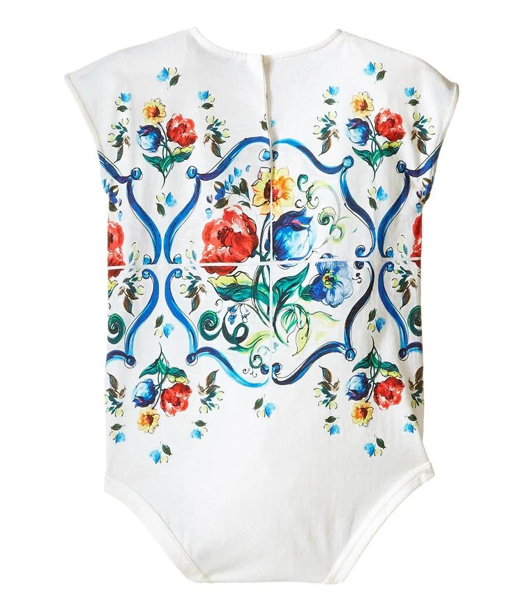 商品Dolce & Gabbana|婴儿Dolce & Gabbana Kids Escape Maiolica Floral Jersey One-Piece (Infant),价格¥706,第2张图片详细描述