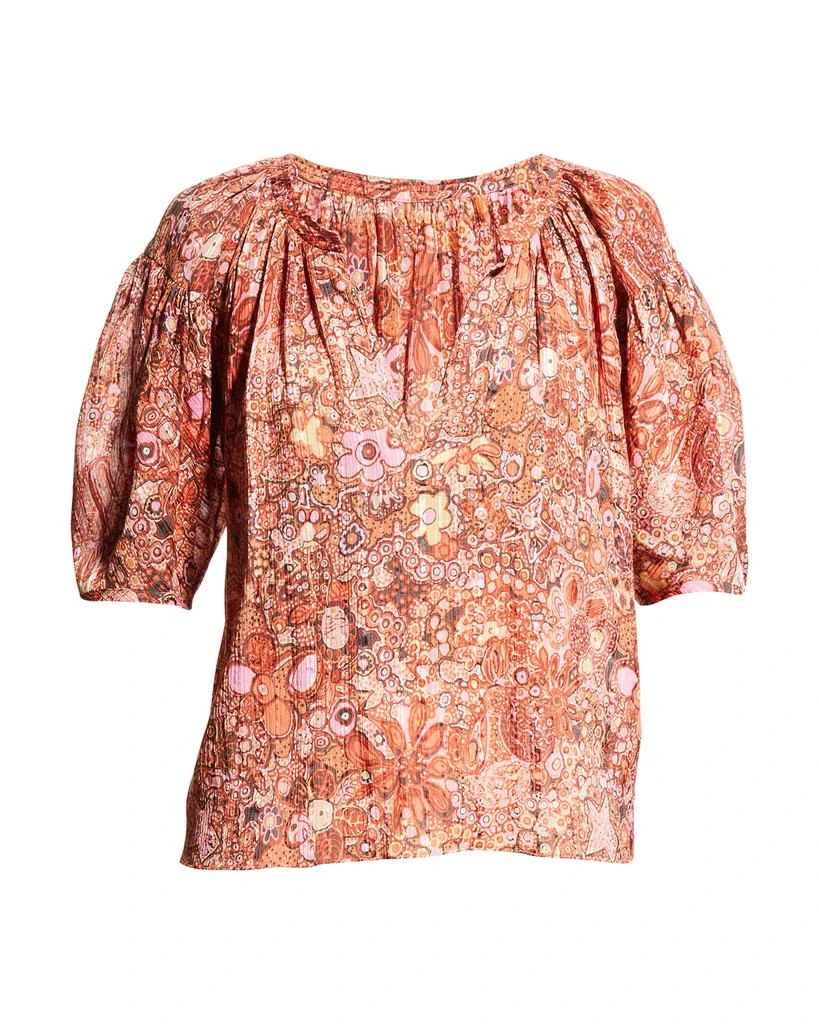 商品A.L.C.|Julianna Silk Short-Sleeve Top,价格¥593,第2张图片详细描述
