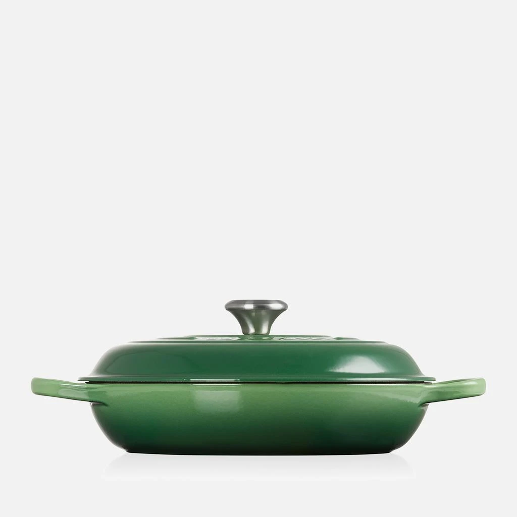 商品Le Creuset|Signature Cast Iron Shallow Casserole - 30cm - Bamboo Green,价格¥2373,第3张图片详细描述