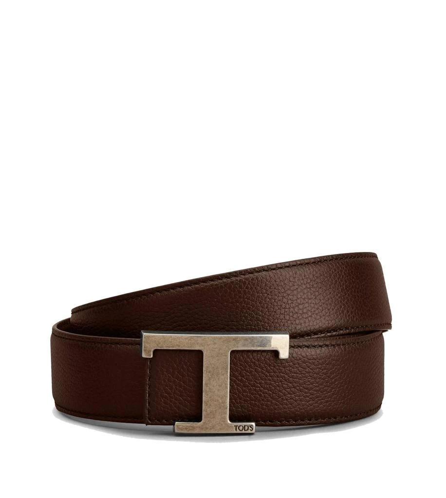 商品Tod's|Tod's Cintura Reversibile T Timeless In Pelle Marrone/nero Xcmcqr55100okb4697,价格¥3202,第1张图片