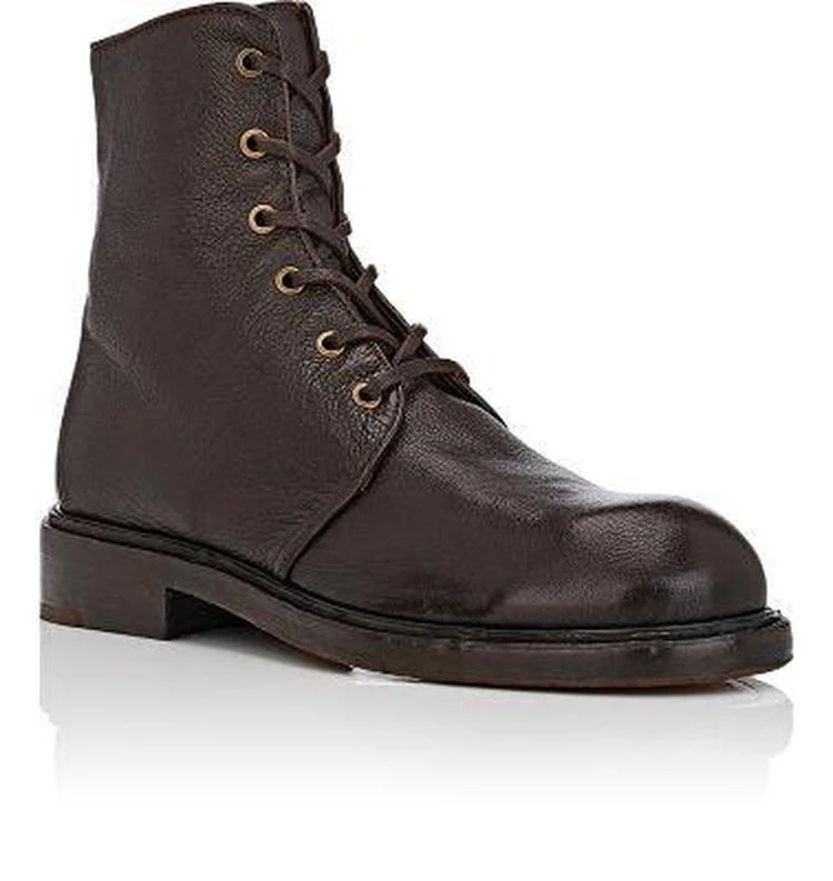 商品Elia Maurizi|Grained Leather Lace-Up Boots,价格¥1929,第2张图片详细描述