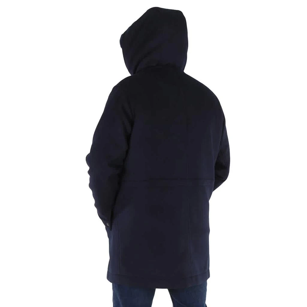 商品Emporio Armani|Emporio Armani Mens Blue Removable-lining Hooded Coat, Brand Size 52,价格¥2303,第3张图片详细描述