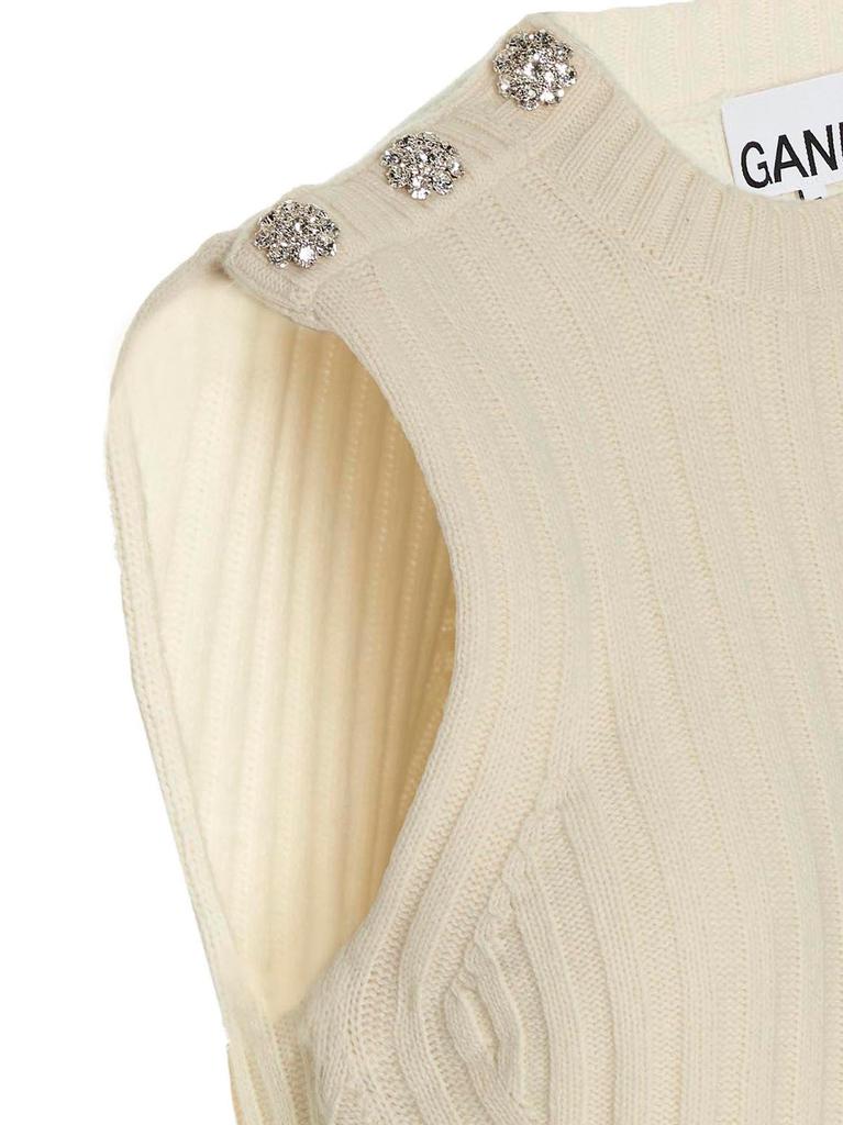 Jewel button sleeveless jacket商品第4张图片规格展示