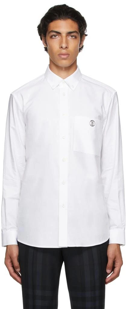 商品Burberry|White Poplin Monogram Motif Shirt,价格¥3259,第1张图片