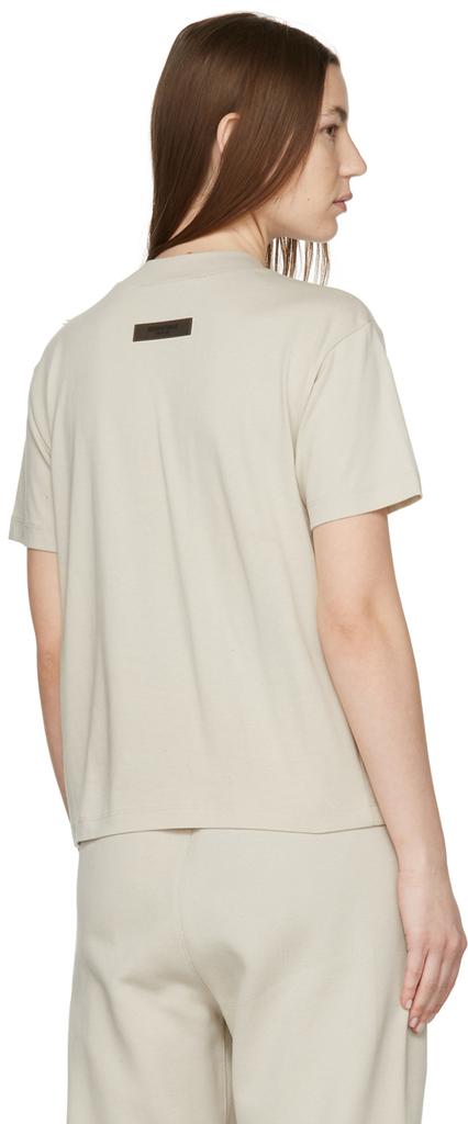 Beige Short Sleeve T-Shirt商品第3张图片规格展示