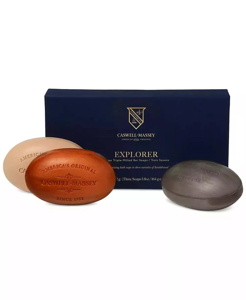 商品Caswell Massey|3-Pc. Sandalwood Explorer Bath Soap Gift Set,价格¥207,第1张图片