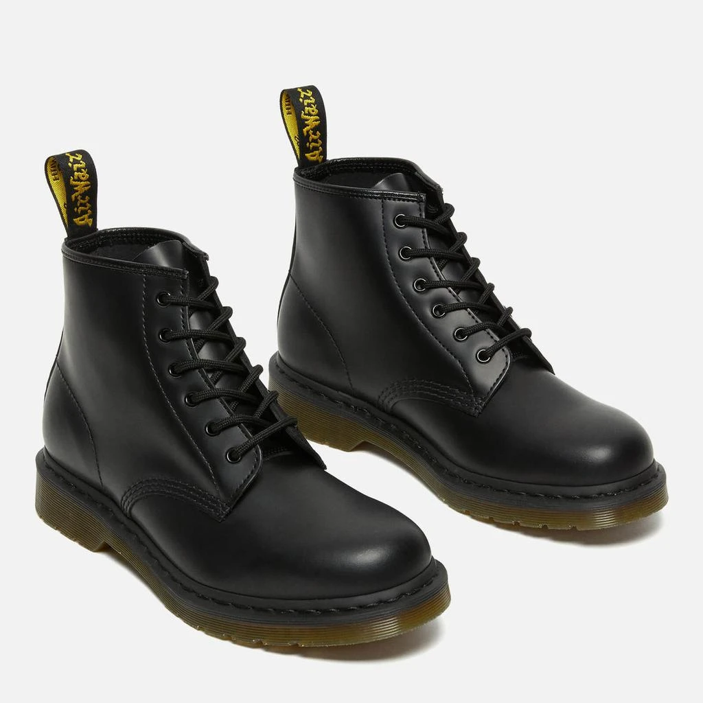 商品Dr. Martens|Dr. Martens 101 Smooth Leather 6-Eye Boots - Black,价格¥771,第2张图片详细描述