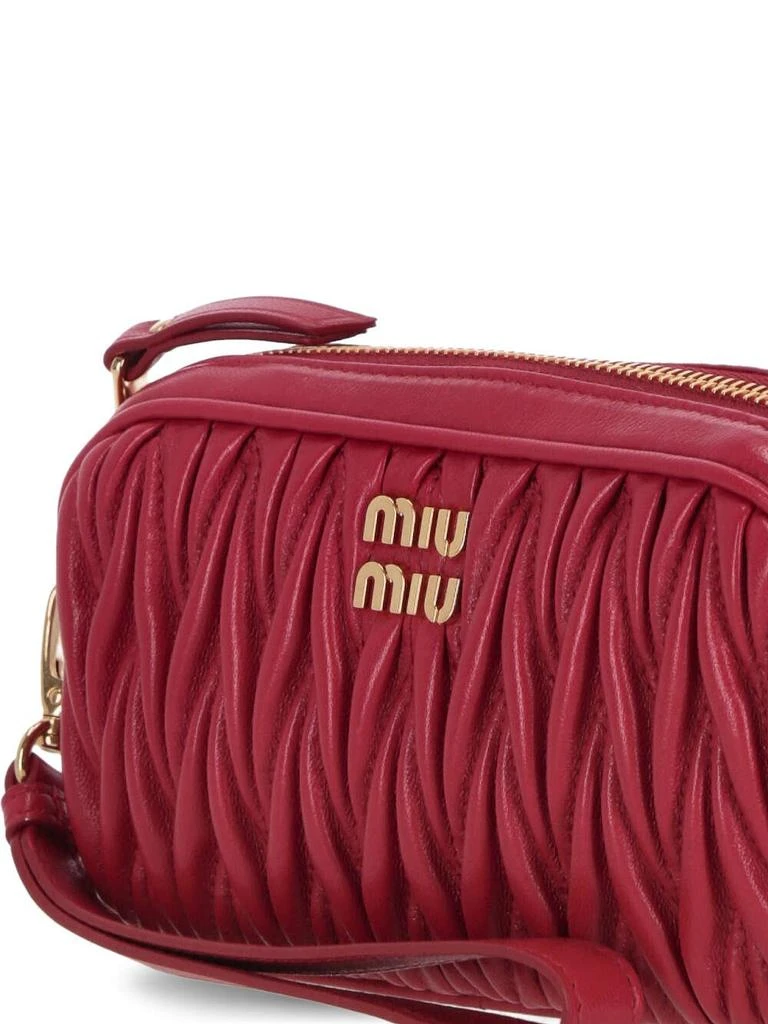 商品Miu Miu|Miu Miu Logo-Plaque Zipped Clutch Bag,价格¥4547,第4张图片详细描述