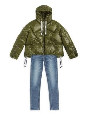 商品Khrisjoy|Little Kid's & Kid's Shiny Puffer Jacket,价格¥1072,第3张图片详细描述