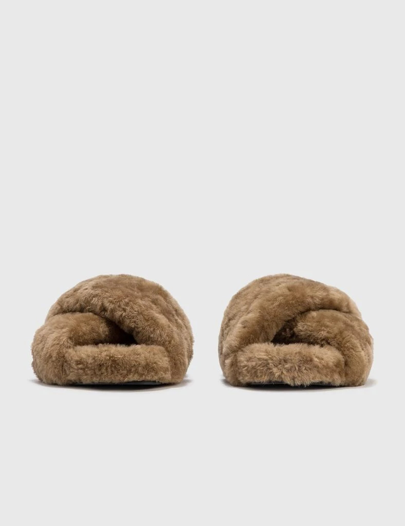 商品Jil Sander|CROSS STRAP SHEARLING SLIDE,价格¥3641,第2张图片详细描述