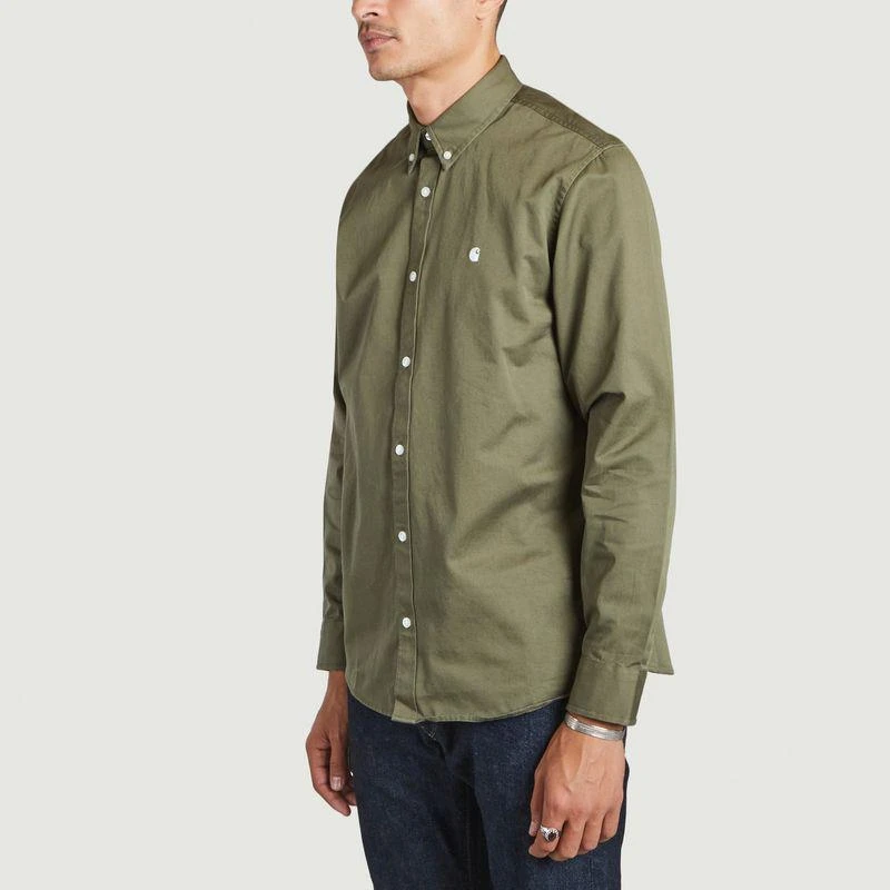 商品Carhartt|L/S Madison cotton shirt Seaweed Wax Carhartt WIP,价格¥451,第2张图片详细描述