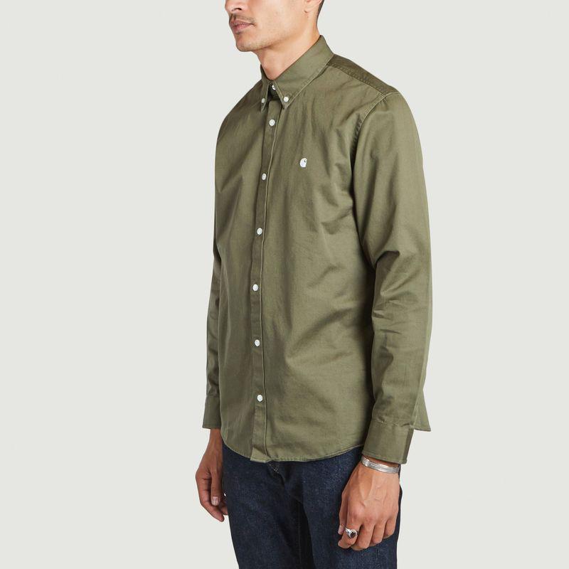 商品Carhartt|L/S Madison cotton shirt Seaweed Wax Carhartt WIP,价格¥495,第4张图片详细描述