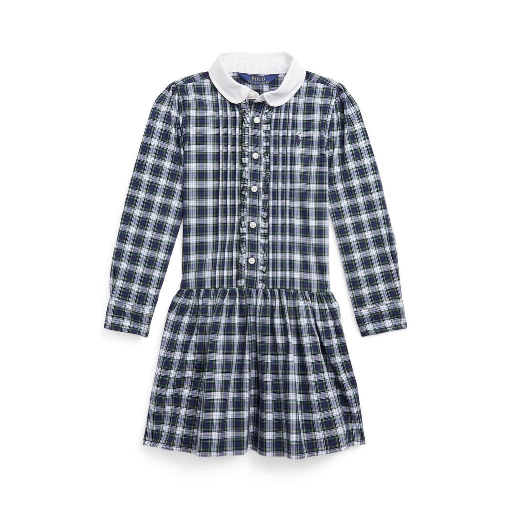 商品Ralph Lauren|Plaid Stretch Poplin Shirtdress (Little Kids),价格¥293,第1张图片