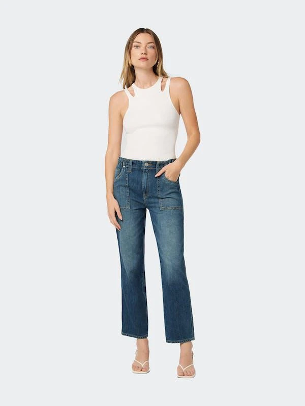 商品Hudson|Remi High-Rise Elastic Waist Straight Ankle Jean Summer Wind,价格¥989,第1张图片