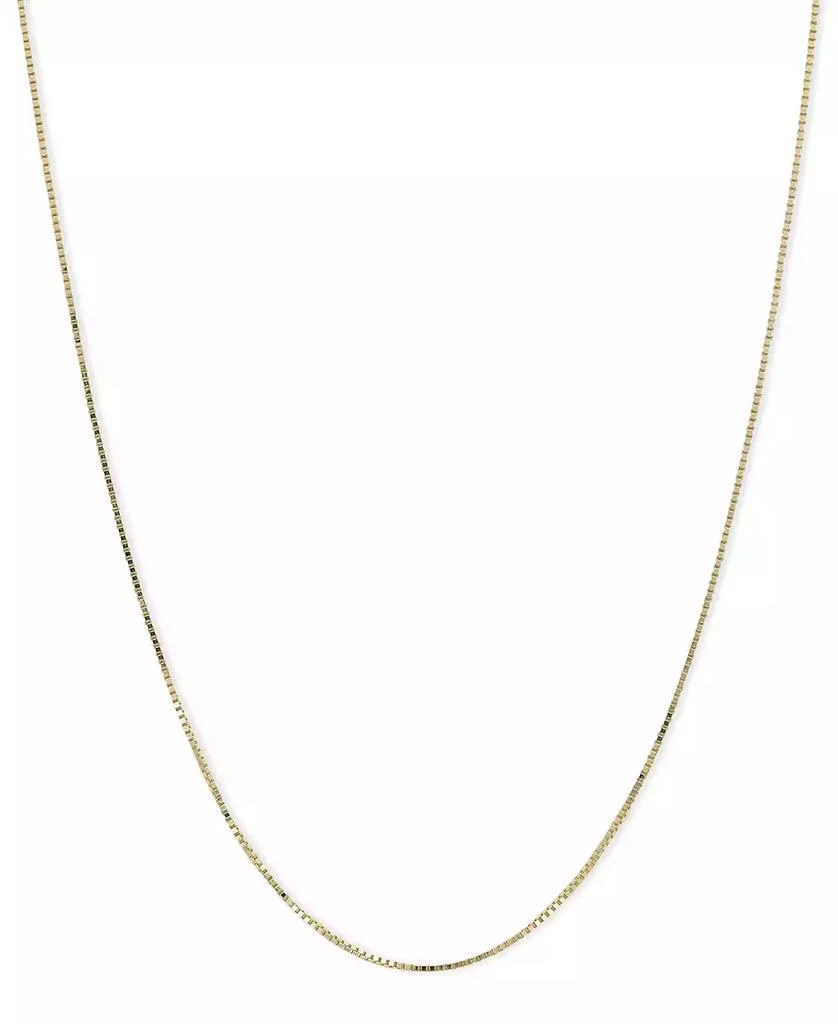 商品Macy's|Box Chain 18" Necklace (1/2mm) in 14k Gold,价格¥3399,第1张图片