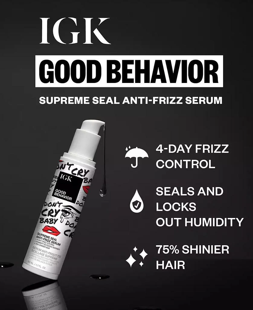 商品IGK Hair|Good Behavior Supreme Seal Anti-Frizz Serum, 1.7 oz.,价格¥252,第2张图片详细描述
