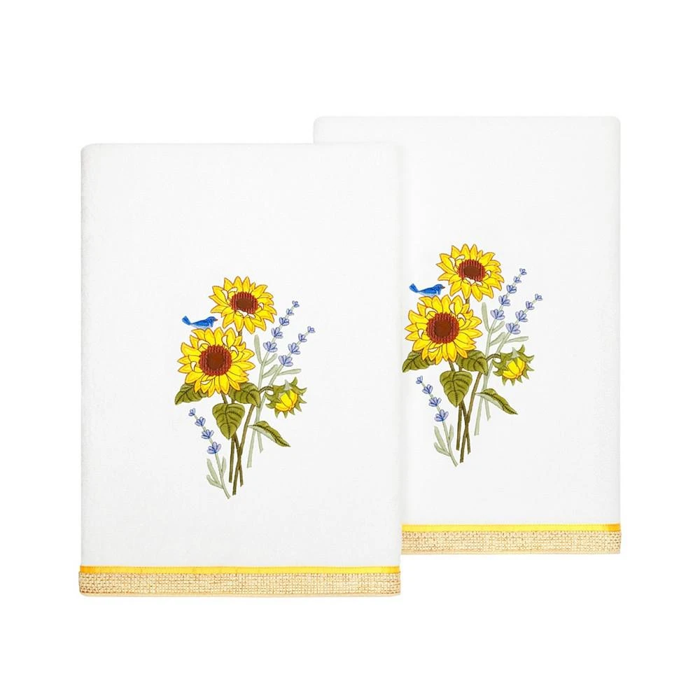 商品Linum Home Textiles|Textiles Turkish Cotton Girasol Embellished Bath Towel Set, 2 Piece,价格¥893,第1张图片