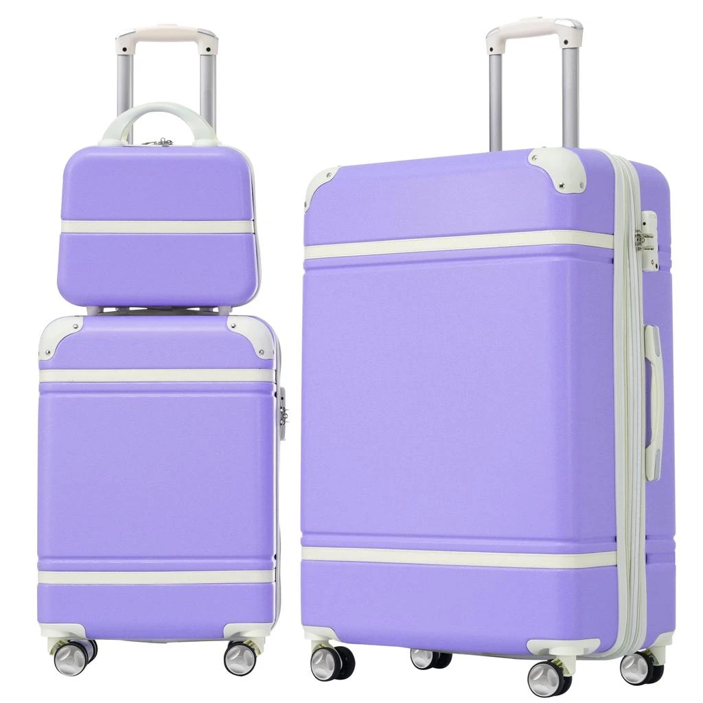 商品Streamdale Furniture|Streamdale Hardshell Luggage Sets 3 Pieces 20" +28" Luggages and Cosmetic Case Spinner Suitcase with TSA Lock Lightweight,价格¥1613,第1张图片