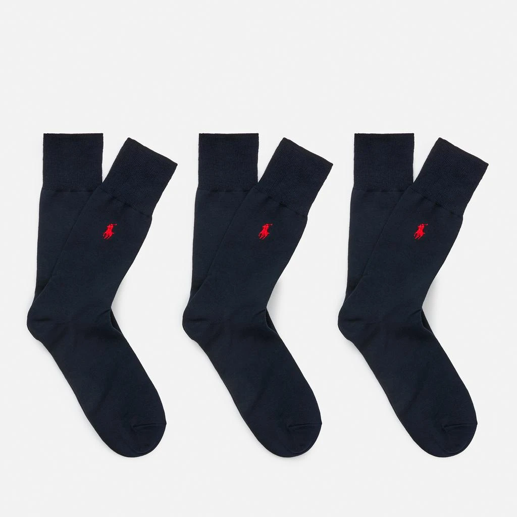 商品Ralph Lauren|Polo Ralph Lauren Three-Pack Cotton-Blend Socks,价格¥167,第1张图片