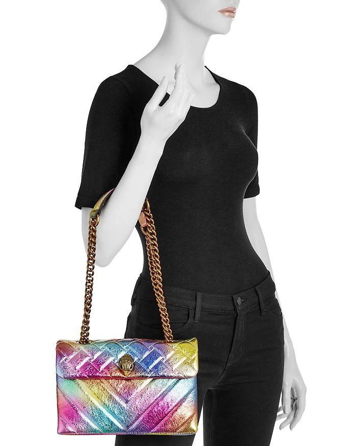 商品Kurt Geiger|KURT GEIGER LONDON Kensington Rainbow Leather Shoulder Bag,价格¥1704,第2张图片详细描述