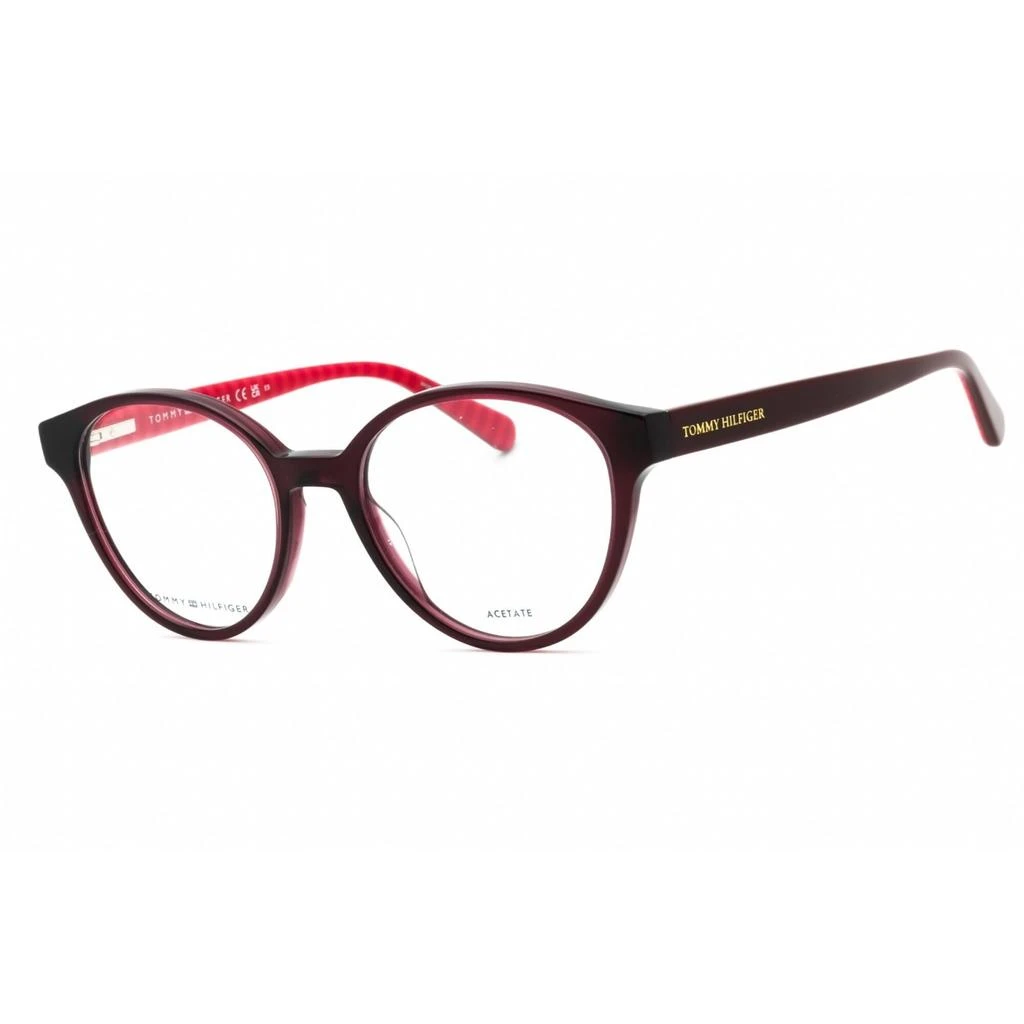 商品Tommy Hilfiger|Tommy Hilfiger Women's Eyeglasses - Burgundy Pattern Red Round Frame | TH 2007 0WA6 00,价格¥295,第1张图片