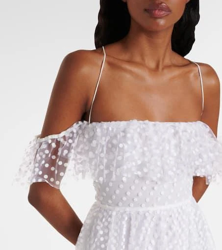 商品Alexandra Miro|Carmen polka-dot tulle maxi dress,价格¥8498,第4张图片详细描述