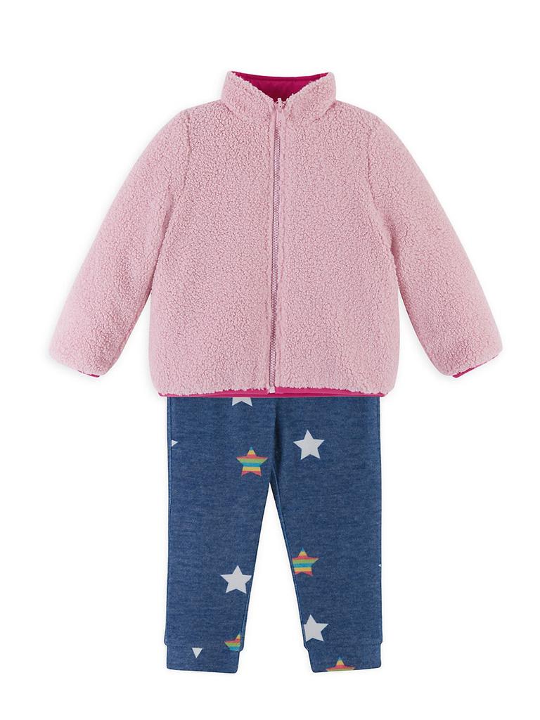 Little Girl's Reversible Fleece Jacket商品第2张图片规格展示