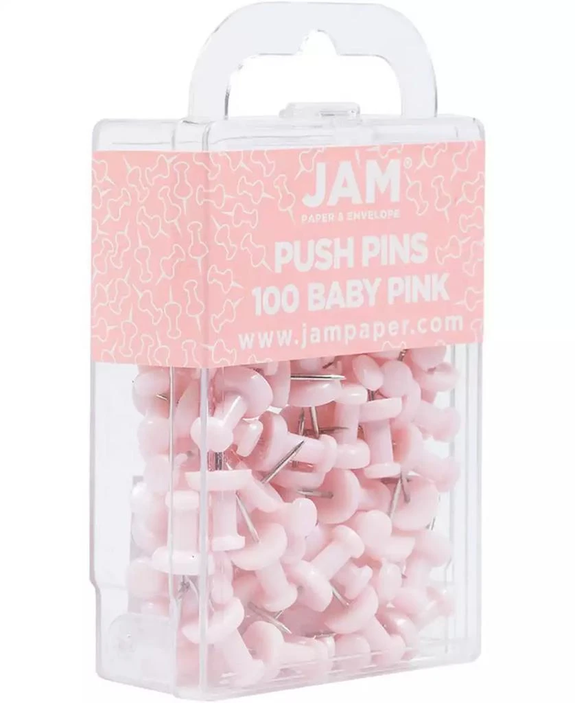 商品JAM Paper|Colorful Push Pins - Pushpins - 100 Per Pack,价格¥83,第2张图片详细描述