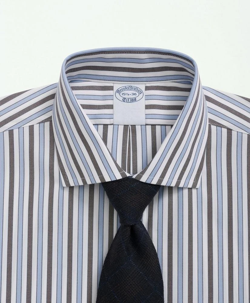 商品Brooks Brothers|Stretch Supima® Cotton Non-Iron Pinpoint English Collar, Striped Dress Shirt,价格¥469,第2张图片详细描述