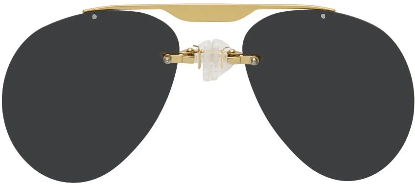 商品COPERNI|Black & Gold Clip-On Sunglasses,价格¥1467,第2张图片详细描述
