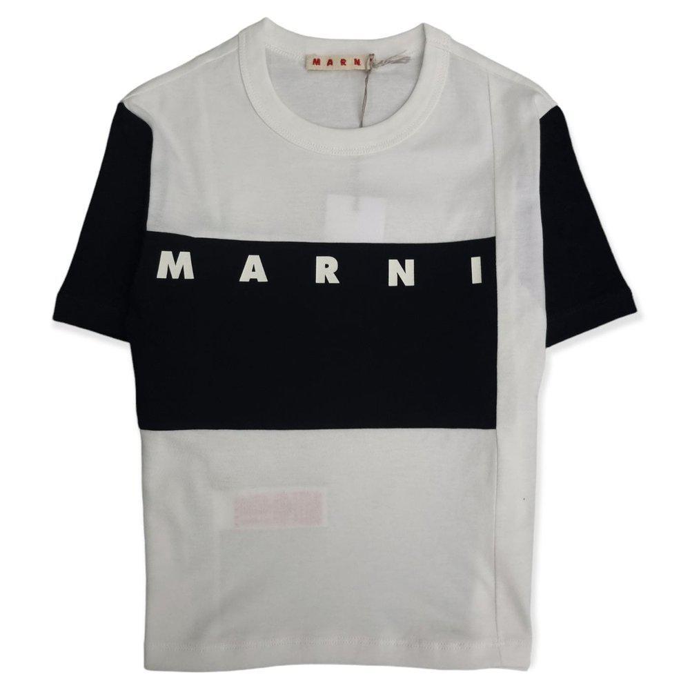 商品Marni|Marni Kids Color-Block Logo Printed Crewneck T-Shirt,价格¥424,第1张图片