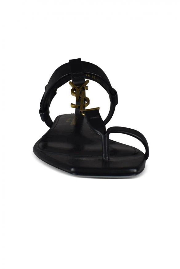 商品Yves Saint Laurent|Luxury women's shoes cassandra saint laurent flat sandals black,价格¥4230,第3张图片详细描述