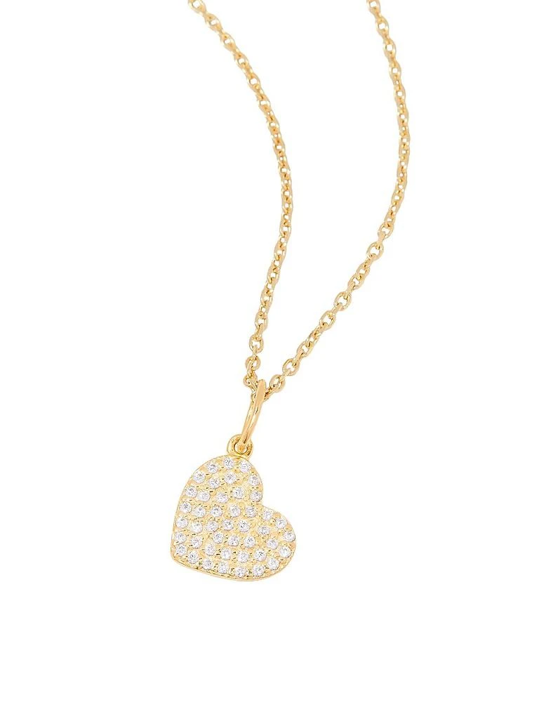 商品brook & york|Adeline Heart 14K-Gold Vermeil & White Topaz Pendant Necklace,价格¥812,第3张图片详细描述