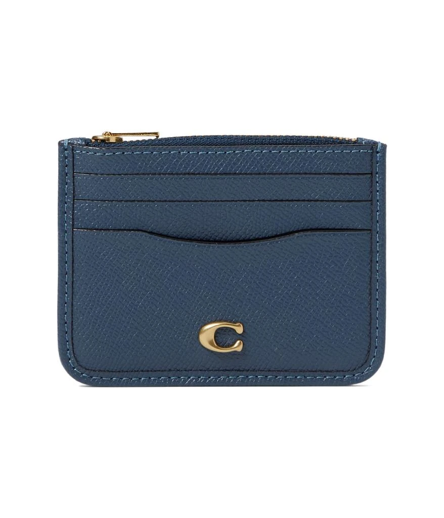 商品Coach|Cross Grain Leather Zip Card Case,价格¥561,第1张图片