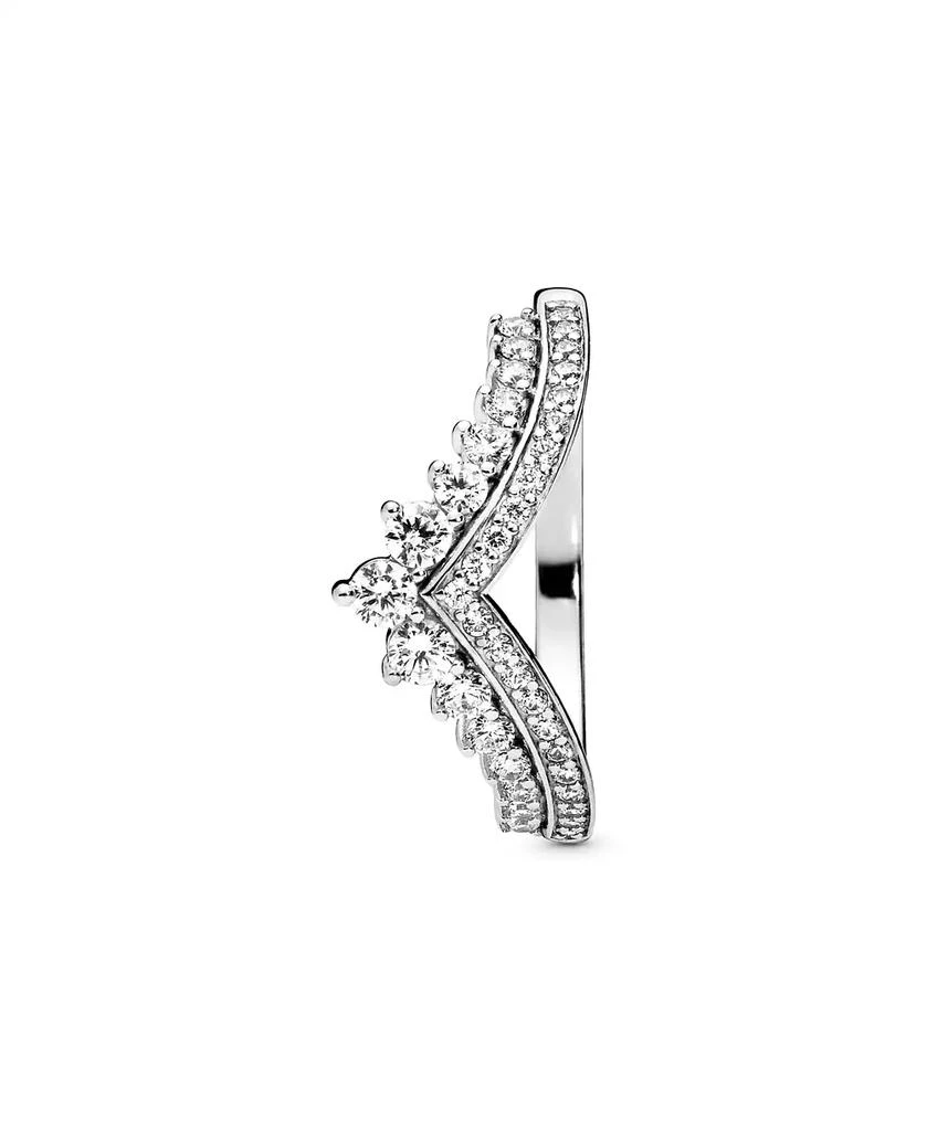 商品PANDORA|Cubic Zirconia Timeless Princess Wishbone Ring,价格¥461,第3张图片详细描述