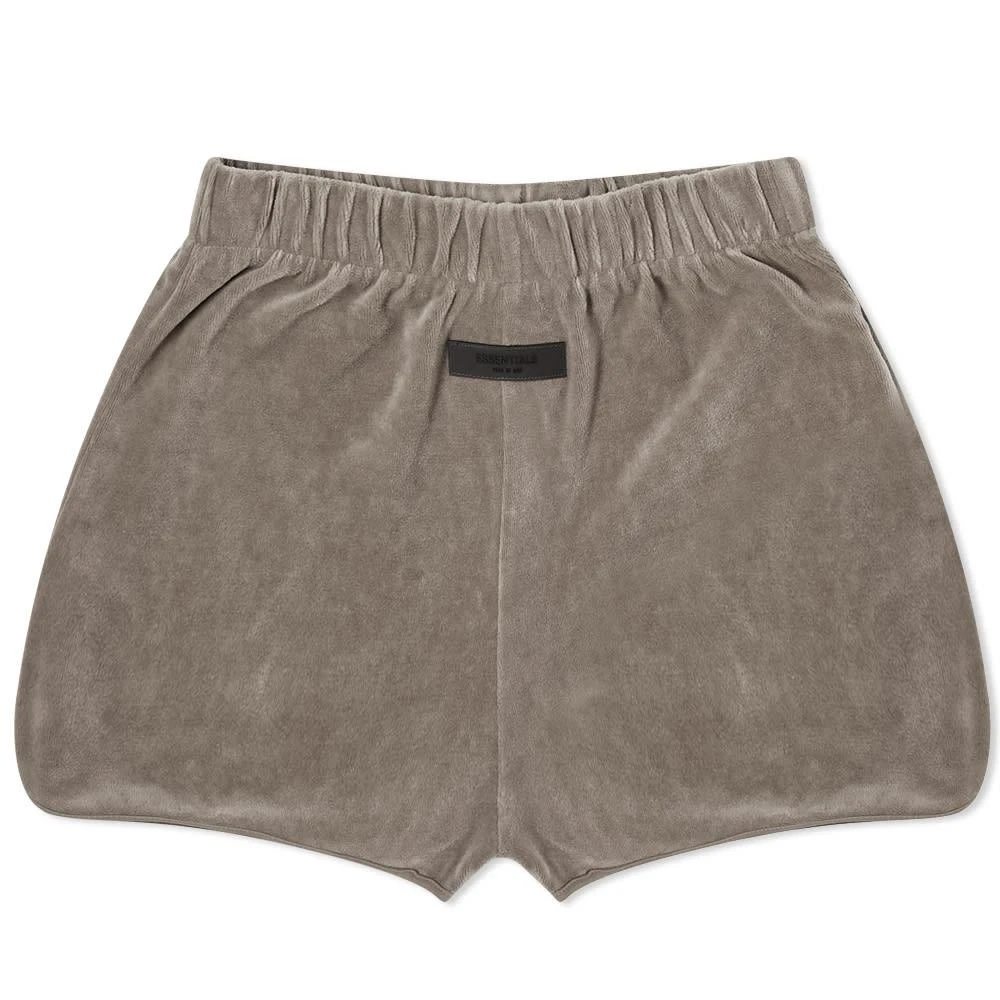 商品Essentials|FEAR OF GOD ESSENTIALS Women's Velour Beach Shorts - Desert Taupe,价格¥243,第1张图片